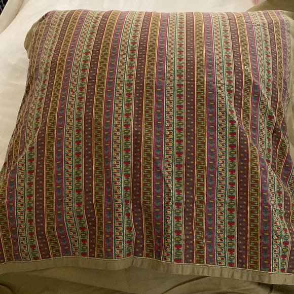 Large euro shams by Pierre Frey new paisley khaki all cotton price is for 3 new - Picture 4 of 4